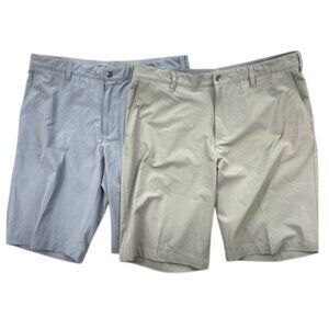 Adidas Shorts Men’s Beige Gray Climalite Golf Performance Chino Lot of 2 Size 36
